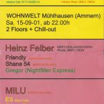 Flyer zur Party Alte Wohnwelt Ammern 2001