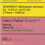 Flyer zur Party Alte Wohnwelt Ammern 2001