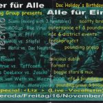 Flyer zur Party Menteroda 2001