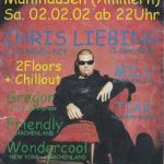Flyer zur Party Alte Wohnwelt Ammern 2002