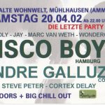 Flyer zur Party Alte Wohnwelt Ammern 2002