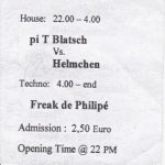 Flyer zur Party Alte Zuckerfabrik Laucha 2002