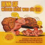 Flyer zur Party Altes Fabrikgelände Frohe Zukunft Halle 2003
