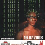 Flyer zur Party Beatklinik Menteroda 2003