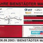 Flyer zur Party Bienstädter Warte 2003