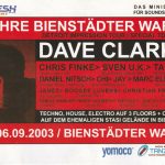 Flyer zur Party Bienstädter Warte 2003