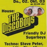 Flyer zur Party Alte Wohnwelt Ammern 2003