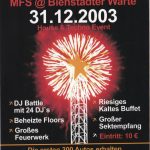 Flyer zur Party Bienstädter Warte 2003