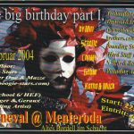 Flyer zur Party Altes Bordell am Schacht Menteroda 2004