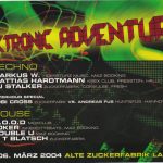 Flyer zur Party Alte Zuckerfabrik Laucha 2004