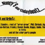 Flyer zur Party Alte Mühle Albersroda 2004