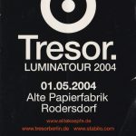 Flyer zur Party Alte Papierfabrik Rodersdorf Wegeleben 2004