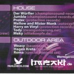 Flyer zur Party Alte Papierfabrik Rodersdorf 2004
