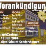 Flyer zur Party Am alten Schacht Sondershausen 2004