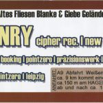 Flyer zur Party Altes Fliesen Blanke und Giebe Gelände Weißenfels 2004