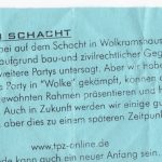 Flyer zur Party Alter Kalischacht Wolkramshausen 2001