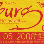 Flyer zur Party Burg Bornstedt 2008