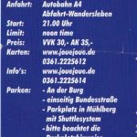 Flyer zur Party Burg Gleichen 2000