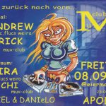 Flyer zur Party Eiermannbau Apolda 2000