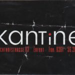 Flyer zur Party Kantine Erfurt 2000