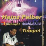 Flyer zur Party Glashaus Worbis 2001
