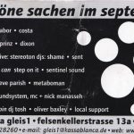 Flyer zur Party Kassablanca Jena 2001