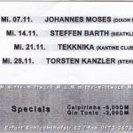 Flyer zur Party Kantine Erfurt 2001