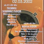 Flyer zur Party Hopfendarre Artern 2002