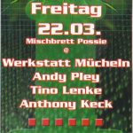 Flyer zur Party Kaffeefabrik Halle 2002