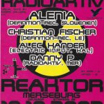Flyer zur Party Reaktor Merseburg 2002