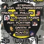 Flyer zur Party Reaktor Merseburg 2002