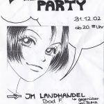 Flyer zur Party Im Landhandel 06567 Bad Frankenhausen 2002