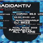 Flyer zur Party Reaktor Merseburg 2003