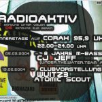 Flyer zur Party Reaktor Merseburg 2004