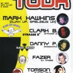 Flyer zur Party Reaktor Merseburg 2004
