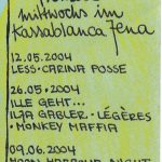 Flyer zur Party Kassablanca Jena 2004
