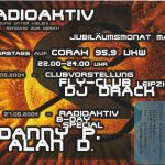 Flyer zur Party Reaktor Merseburg 2004