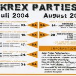 Flyer zur Party Krex Club Halle 2004