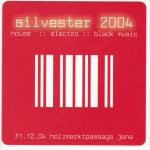 Flyer zur Party Holzmarktpassage Jena 2004
