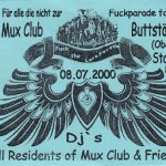Flyer zur Party Fuckparade, Mux Club Buttstädt 2000