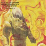Flyer zur Party Nylon Crimmitschau 2000, Dj Bambi, Ck One, T. Reymann, Dj Free Flowers, Funky Coop, Dj C, Dj Bonsai, Free Flowers, Dj…