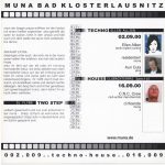 Flyer zur Party Muna Bad Klosterlausnitz 2000