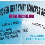 Flyer zur Party Mona Lisa Gleina 2000