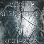 Flyer zur Party Mux Club Kölleda 2001, Septic, Es, Evox, Vinyl D., Joschi, Wood, Zwette, Less