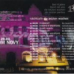 Flyer zur Party Nachtcafe Leipzig 2002, Kiss, S.P.U., Dan Fog, Ascent, Rix Rax, Basti, Ingolf Kloss, Kay Paul, DJ Membrain, Andreas…