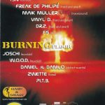 Flyer zur Party Silvester Mux Club Kölleda 2002, Doc Alzn, T3n, Freak De Philipe, Maik Müller, Vinyl D., Drz., Es, Joschi, W.O.O.D.…
