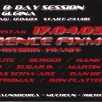 Flyer zur Party Mona Lisa Gleina 2003