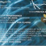 Flyer zur Party MOLEN_DYK Leipzig 2003