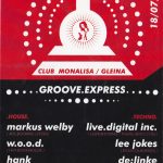 Flyer zur Party Mona Lisa Gleina 2003