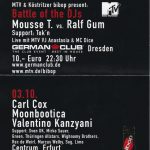 Flyer zur Party German Club Dresden 2003